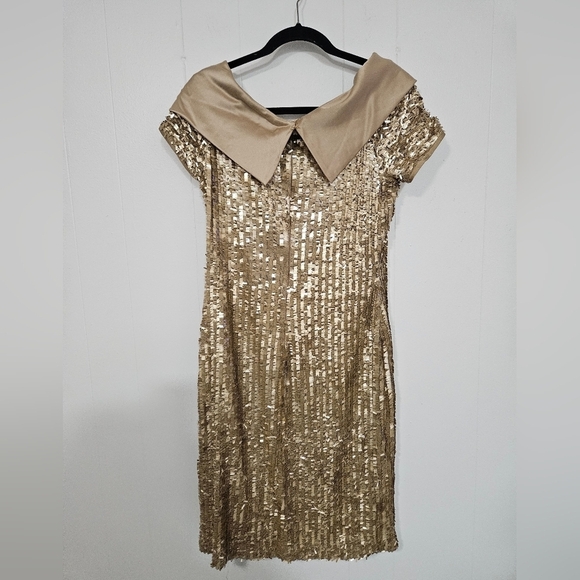 St. John Gold Sequin Mini Dress - Picture 5 of 5
